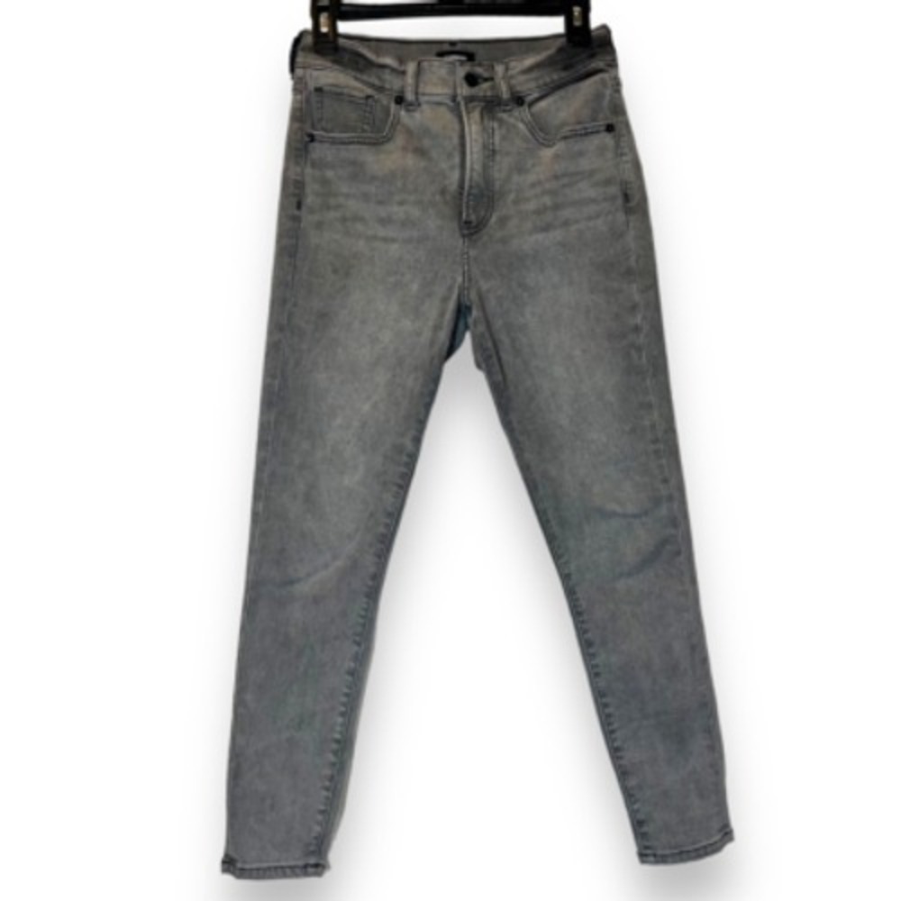 Express Skinny Jeans Women's Size 2S Gray Charcoal Wash High Rise Whiskered